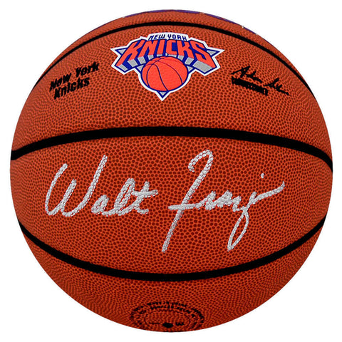 Walt Frazier Signed Wilson New York Knicks Logo NBA Basketball - (SCHWARTZ COA)