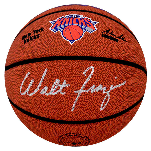 Walt Frazier Signed Wilson New York Knicks Logo NBA Basketball - (SCHWARTZ COA)
