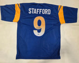 MATTHEW STAFFORD SIGNED AUTOGRAPHED CUSTOM XL PRO STYLE JERSEY BECKETT QR