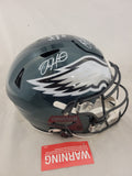 JALEN HURTS & SAQUON BARKLEY SIGNED EAGLES SPEEDFLEX HELMET MULTIPLE INSCRIPTION
