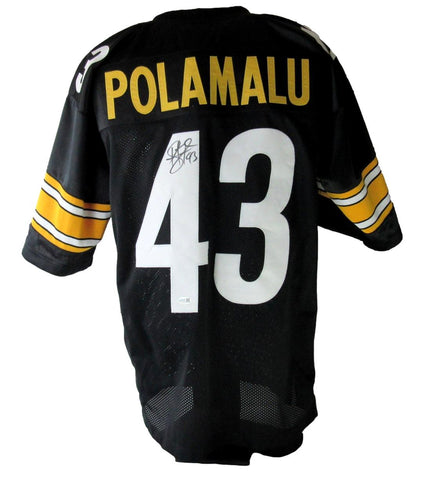 Troy Polamalu HOF Signed Pittsburgh Steelers Custom Football Jersey JSA 207784
