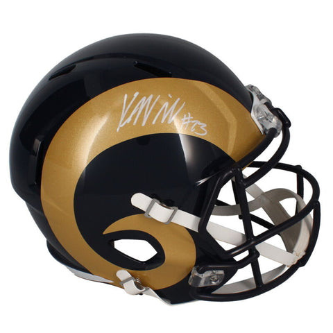 Kyren Williams Autographed Rams Throwback Full Size Speed Helmet Beckett