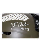 Ray Lewis Jonathan Ogden Signed Ravens Pro Salute HOF Helmet Beckett 41211