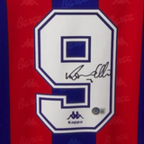 Ronaldo Nazario Signed FC Barcelona Home Soccer Jersey #9 with Beckett COA