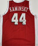 FRANK KAMINSKY Signed Custom Replica Badgers Red Jersey AUTO - BAS