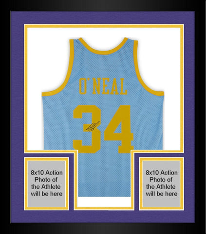FRMD Shaquille O'Neal Lakers Signed Mitchell & Ness Blue 2001-02 Swingman Jersey