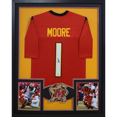 DJ Moore Autographed Signed Framed Maryland D.J. Jersey PSA/DNA