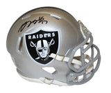 Davante Adams Autographed Las Vegas Raiders Speed Mini Helmet Beckett 38034