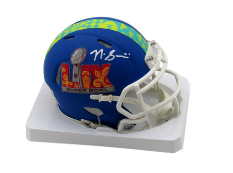 Nick Sirianni Signed/Auto Blue Super Bowl LIX Mini Helmet Eagles BAS 192752
