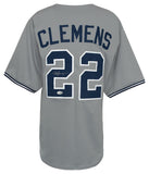 Roger Clemens (YANKEES) Signed Grey Custom Baseball Jersey - (JSA COA)