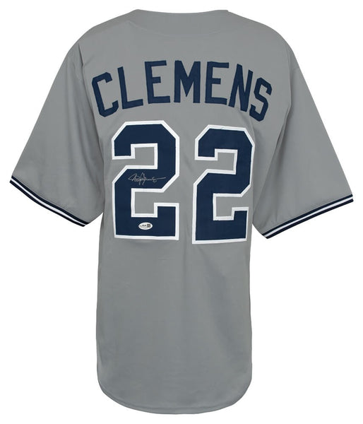 Roger Clemens (YANKEES) Signed Grey Custom Baseball Jersey - (JSA COA)
