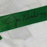Framed Autographed/Signed Joe Klecko 33x42 New York Jets White Jersey JSA COA
