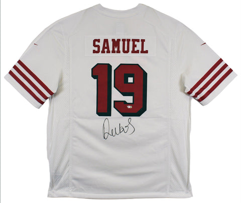 49ers Deebo Samuel Signed White Nike Game Jersey w/ Dropshadow Fanatics