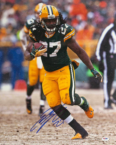 Eddie Lacy Signed GB Packers Running With Ball Action 16x20 Photo - (PSA)