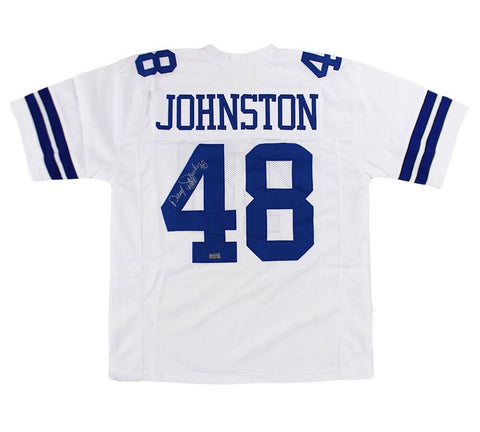 Daryl Johnston Signed Dallas Custom White Jersey With "Moose" Inscription