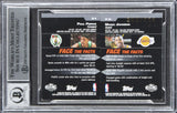 Magic Johnson & Paul Pierce Signed 2008 Topps CSCF #CF36 Card Auto 10! BAS Slab