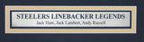 Jack Lambert Andy Russell Jack Ham Signed Beckett Framed 16x20 Steelers 135872