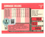 Dominique Wilkins Autographed 1989 Fleer #7 Trading Card Beckett 54218