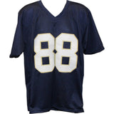 Lou Holtz Autographed/Signed College Style Size XL Blue Jersey Beckett 57167