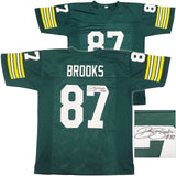 GREEN BAY PACKERS ROBERT BROOKS AUTOGRAPHED GREEN JERSEY JSA STOCK #234517