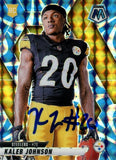 Kaleb Johnson Autographed 25 Panini Mosaic Reactive Blue #289 Card Beckett 57007