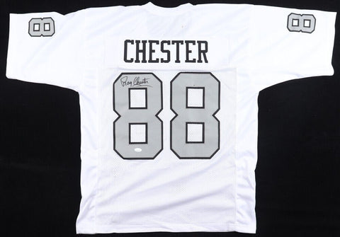 Raymond Chester Signed Oakland Raiders Jersey (JSA) Super Bowl XI & XV Champ