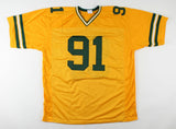 Preston Smith Signed Packers Throwback Jersey (Beckett COA) Green Bay All Pro LB