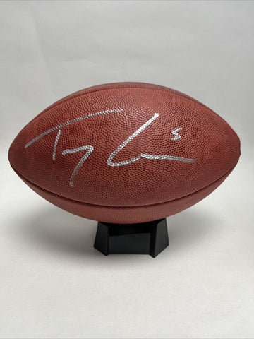 Trey Lance Autographed Signed San Francisco 49ers Logo Metallic Duke Football