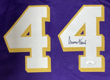Jerry West Signed Purple Pro-Style Basketball Jersey JSA