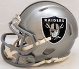 FRED BILETNIKOFF AUTOGRAPHED RAIDERS FLASH GRAY SPEED MINI HELMET BECKETT 208233