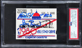 Magic Johnson & Larry Bird Signed 1980 NBA ASG Ticket Stub Auto 10! PSA/DNA Slab