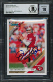 49ers Joe Montana Signed 2019 Donruss #226 Card Auto Graded 10! BAS Slabbed