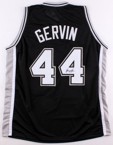 George Gervin Signed San Antonio Spurs Jersey (JSA COA) 9xAll Star "The Iceman"