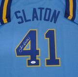 Brewers 82 AL Champ JIM SLATON Signed Custom Replica Blue Jersey AUTO - JSA