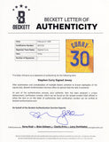 Stephen Curry Signed Yellow Custom Basketball Jersey - (Beckett COA)