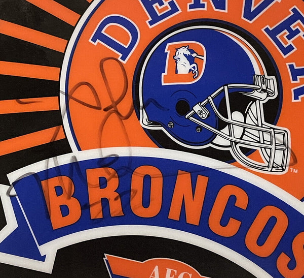 Glyn Milburn Signed Denver Broncos 1992 Mousepad Beckett 45027