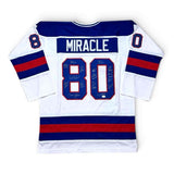 1980 Miracle on Ice Team USA Autographed White Jersey - 17 Signatures - JSA