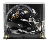 Ravens Ray Lewis & Ed Reed Signed Full Size Speed Rep Helmet w/ Case BAS Wit 2