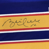 Framed Autographed/Signed Brett Hull 35x39 St. Louis Blue Jersey Beckett BAS COA