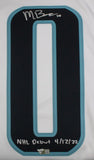 MATT BENIERS Autographed "NHL Debut 4/12/22" White Breakaway Jersey FANATICS