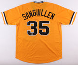 Manny Sanguillen Signed Pirates Jersey (JSA COA) 2xWorld Series Champion Catcher