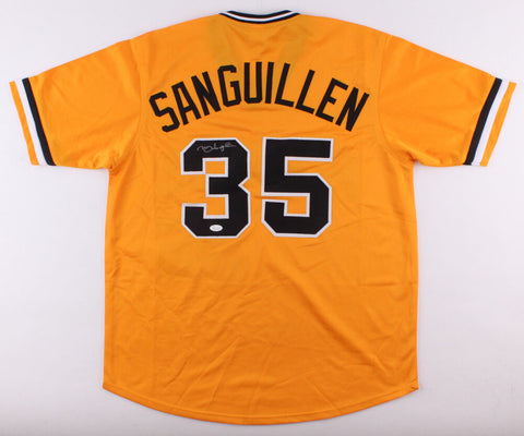 Manny Sanguillen Signed Pirates Jersey (JSA COA) 2xWorld Series Champion Catcher