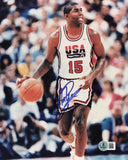 Magic Johnson Autographed 8x10 Photo 1992 Dream Team Beckett BAS QR #BS12897