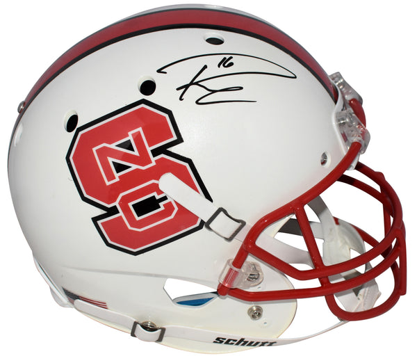 RUSSELL WILSON SIGNED NORTH CAROLINA NC STATE WOLFPACK FULL SIZE HELMET