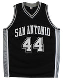 George Gervin Authentic Signed Black Pro Style Jersey Autographed JSA Witness