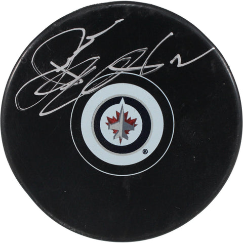 Dave Ellett Autographed/Signed Winnipeg Jets Logo Puck JSA 54002