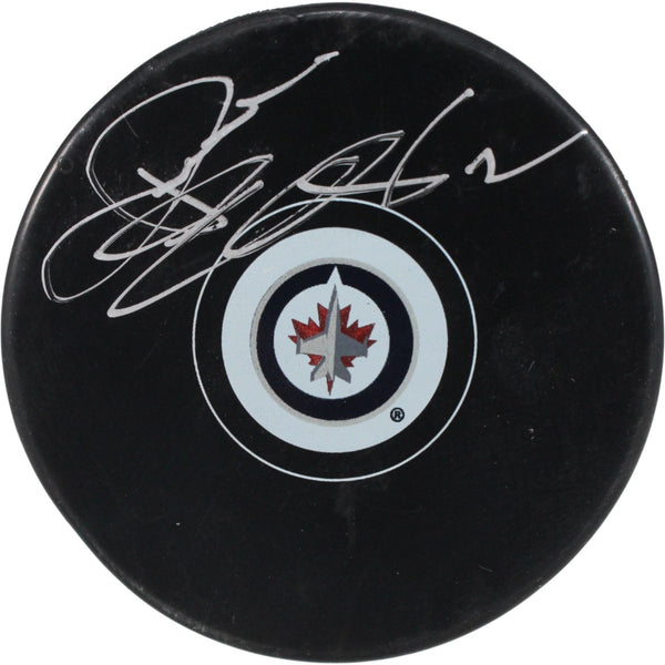 Dave Ellett Autographed/Signed Winnipeg Jets Logo Puck JSA 54002
