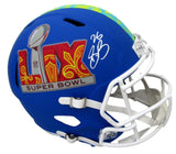 Saquon Barkley Signed Blue SB LIX Full Size Replica Helmet Eagles PSA 195222