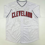 Autographed/Signed SHANE BIEBER Cleveland White Jersey JSA COA Auto
