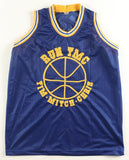 Tim Hardaway, Mitch Richmond & Chris Mullin Signed Warriors Blue Jersey Beckett